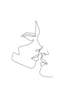 Couple Kissing Sketch | Stwórz własny plakat