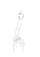 Holding Hands Line Art | Stwórz własny plakat