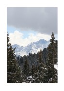View Of Snowy Mountain And Forest | Stwórz własny plakat