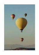 Hot Air Balloons In Blue Sky | Stwórz własny plakat