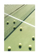 Tennis Balls On Tennis Court | Stwórz własny plakat