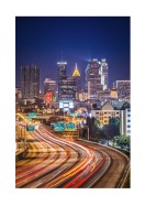 Atlanta Skyline At Night | Stwórz własny plakat