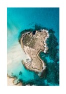 Island In Blue Ocean In Cyprus | Stwórz własny plakat