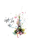 C'est La Vie Eiffel Tower Art | Stwórz własny plakat