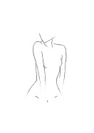 Female Body Silhouette No1 | Stwórz własny plakat