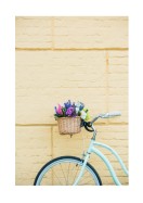 Bicycle With Flowers In Basket | Stwórz własny plakat